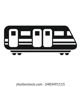 Icono de pase de tren moderno Vector simple. Cruzando el ferrocarril. Control de objeto