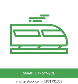 Modern train sign vector design. Smart city symbol for your website design, logo, app, UI. Eps10 vector illustration.