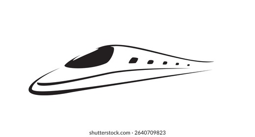 modern train silhouette design. vehicle run in railway.