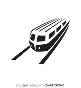 modern train silhouette design. vehicle run in railway.