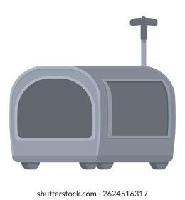 Modern train wagon with big windows and a handle for transportation, perfect for illustrating modern high speed rail travel