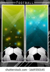 Modern trandy Football banners sport vector illustration