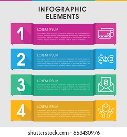 Modern transfer infographic template. infographic design with transfer icons includes handle with care. can be used for presentation, diagram, annual report, web design.
