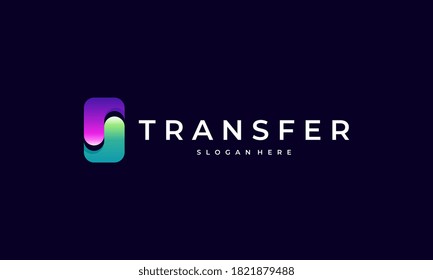 Plantilla de diseños de logotipo de transferencia moderna