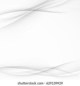 Modern transparent abstract futuristic minimalistic layout. Halftone grey gradient swoosh wave lines background. Soft clean template. Vector illustration