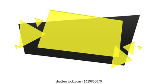 Modern Transparent geometric vector banner isolated on white background.