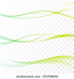 Modern transparent soft abstract wave web elements border layout collection. Vector illustration