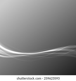 Modern transparent speed wave abstract gray background. Vector illustration