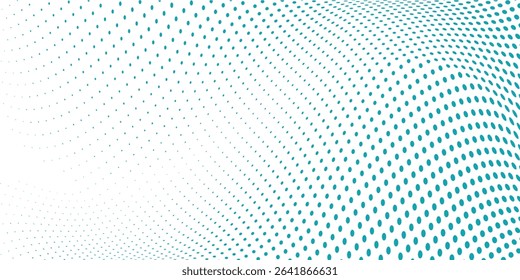 Modern Transparent Vector Gradient Blue Color Halftone Background Staggered Abstract