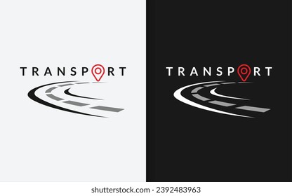 Ilustración moderna del logotipo del símbolo del vector del transporte