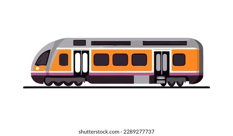 Modern transportation train icon isolated