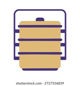 Modern trash bin icon representing waste management, recycling, and cleanliness