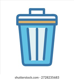 Modern Trash Bin Symbol Minimal Flat Style Clean UI Icon