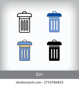 Diseño moderno del icono de la papelera. Diseño creativo de la cesta.