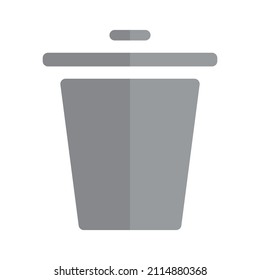 Modern trash can icon. Trash dumpster and garbage disposal. Vector.
