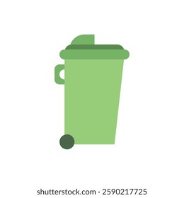 Modern trash can illustration design vector flat icon. Modern garbage vector icon, delete icon sign symbol illustration. 