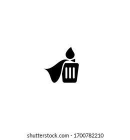 modern trash can logo design vector