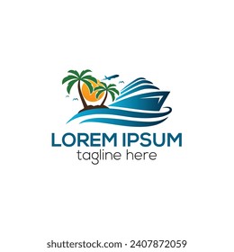 Modern travel agency logo, logistics delivery logo design concept isolated vector template illustration