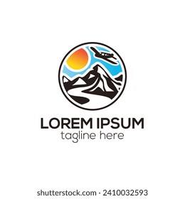 Modern travel agency logo, logistics delivery logo design concept isolated vector template illustration