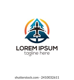Modern travel agency logo, logistics delivery logo design concept isolated vector template illustration