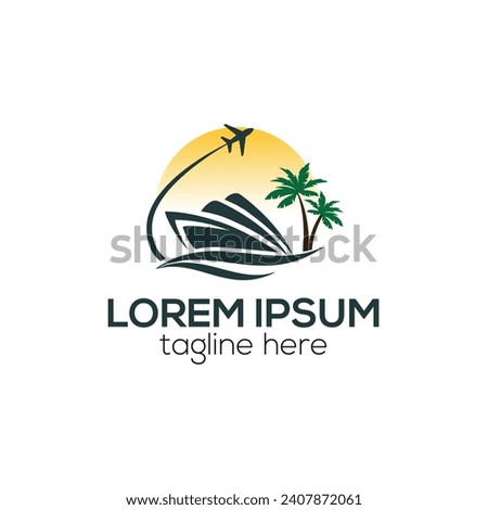 Modern travel agency logo, logistics delivery logo design concept isolated vector template illustration