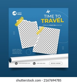 Modern Travel Banner For Holiday Social Media Post