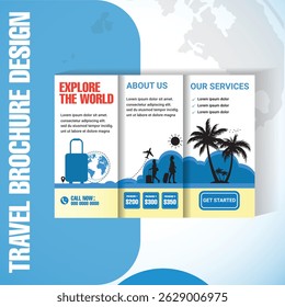Modern Travel Brochure Template Design for Tour Agencies and Vacation Packages