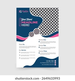 modern travel company flyer  design travel agency