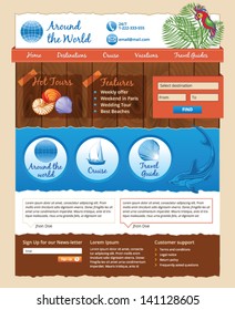 modern travel design template for website