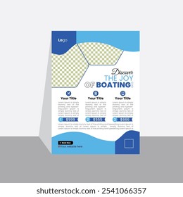 Modern travel flyer design template