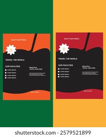 modern travel flyer design template