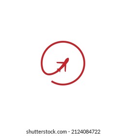 Modern Travel logo icon design vector, Have a nice vacation at dusk, take a trip to see the beauty of the world. vector art illustration