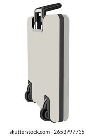 Modern travel suitcase with wheels illustration