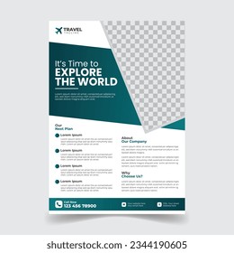 Modern Travel Tour Flyer Template Travel Banner or poster.