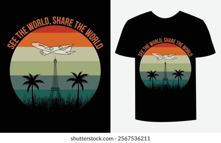 Modern Travel T-Shirt Design - Adventure and Nature"