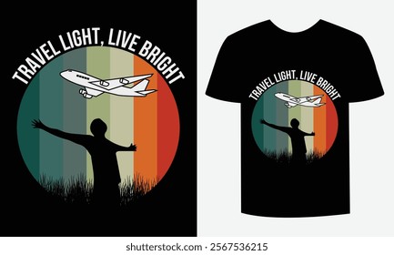 Modern Travel T-Shirt Design - Adventure and Nature"