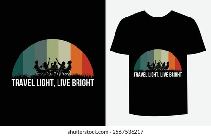 Modern Travel T-Shirt Design - Adventure and Nature"