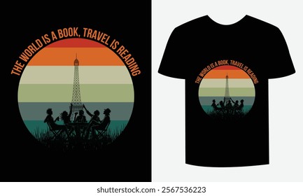 Modern Travel T-Shirt Design - Adventure and Nature"