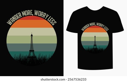 Modern Travel T-Shirt Design - Adventure and Nature"