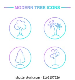 Modern Tree Gradient icons