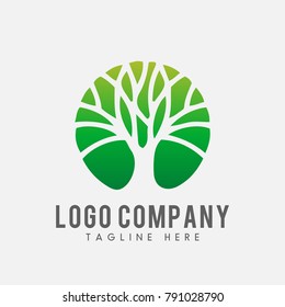 Modern Tree Logo Concept, Tree Icon Vector