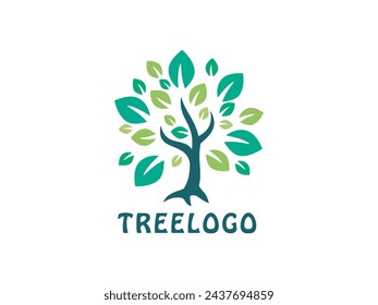 modern tree logo design, family tree illustrations