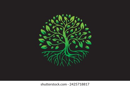 modern tree logo design simple minimalist logo