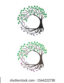 Modern Tree Logo editable and printable perfect for use in a wide range of new media templates: Web Marketing Agency, Social Media Services Showcase, Online Marketing Apps, and Web.