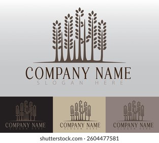 A modern tree logo illustration designed in a minimalistic style, perfectly suited for a natural product line.