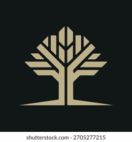 Arte vectorial moderno del símbolo del logotipo del árbol, iconos y gráficos