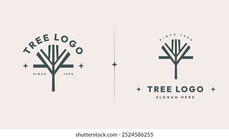 modern tree logo, tree vector icon