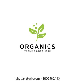 Moderner Baum mit vielen Blättern Logo-Design-Vorlage