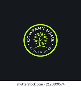 logotipo de árbol moderno para la naturaleza