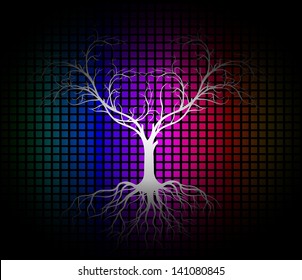 modern tree silhouette background